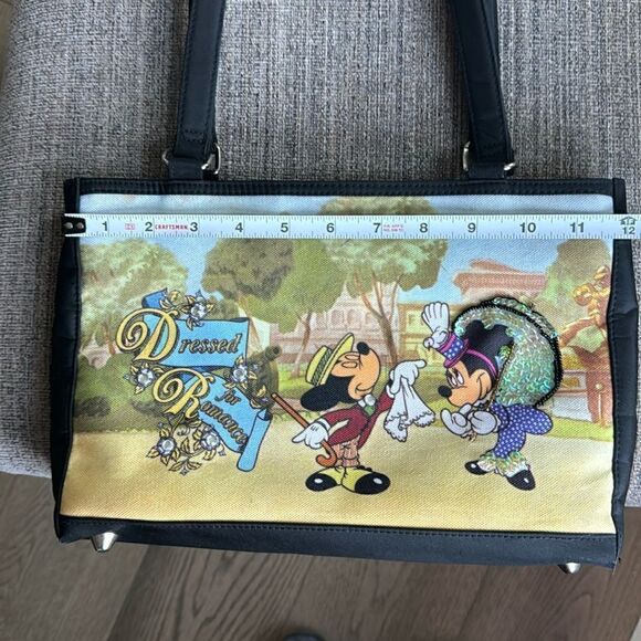 Disney Park Resort Mickey & Minnie Mouse Dressed for Romance Purse Tote Handbag - Picture 6 of 12